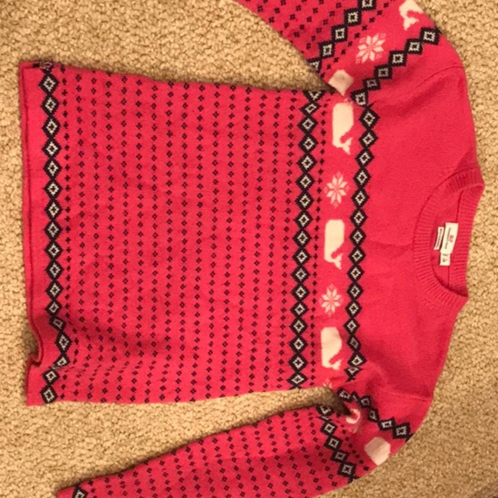 Girls vineyard vines Christmas sweater. Cashmere
